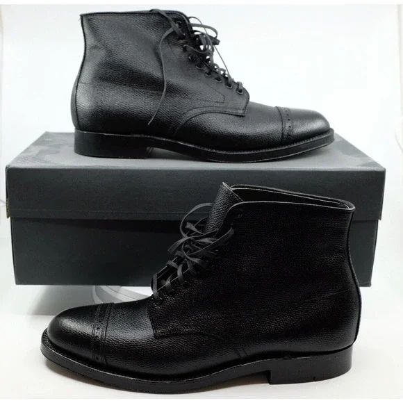 Brand New US 8E Alden Perf Cap-toe Boots Black Alpine Grain/Barrie Last with Box Brand New US 8E Alden Perf Cap-toe Boots | Mercari main image 4